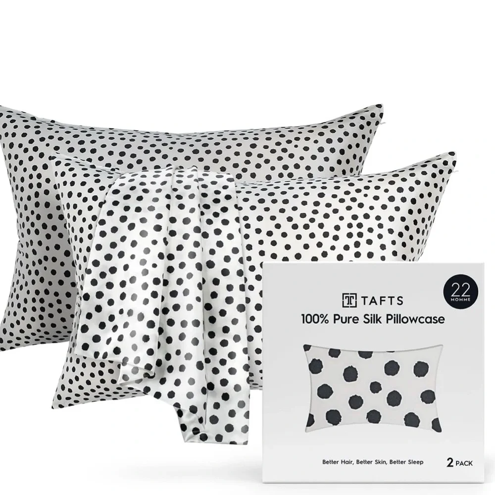 NEW - 2 Taft’s Silk Pillow Cases - Envelope Closure, Cooling, Natural, Organic